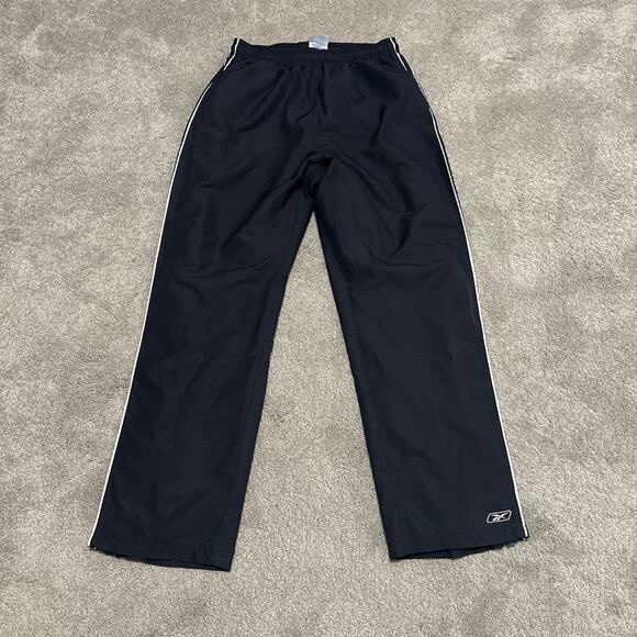 Vintage Reebok Pants Mens Size Large Track Athletic Lined Stripe Y2K 90s Blue - Picture 1 of 6